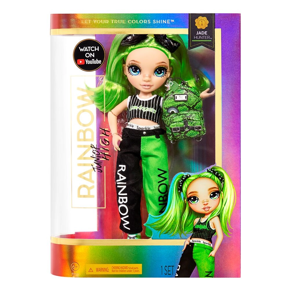 Rainbow High Jade Hunter Junior High Fashion Doll - 9 inches Green hair
