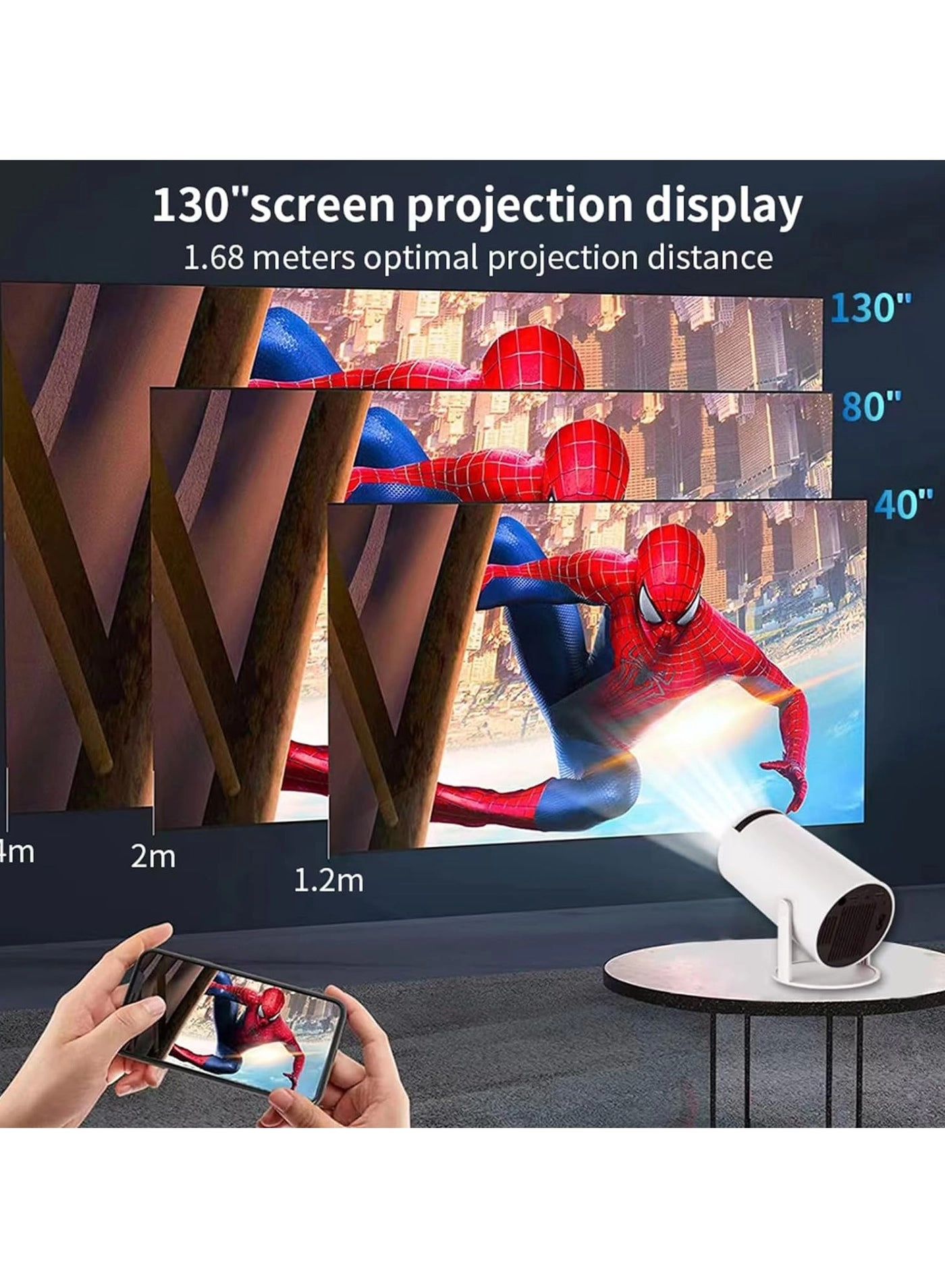 5G WiFi Smart Mini Projector - 4K Ultra HD
