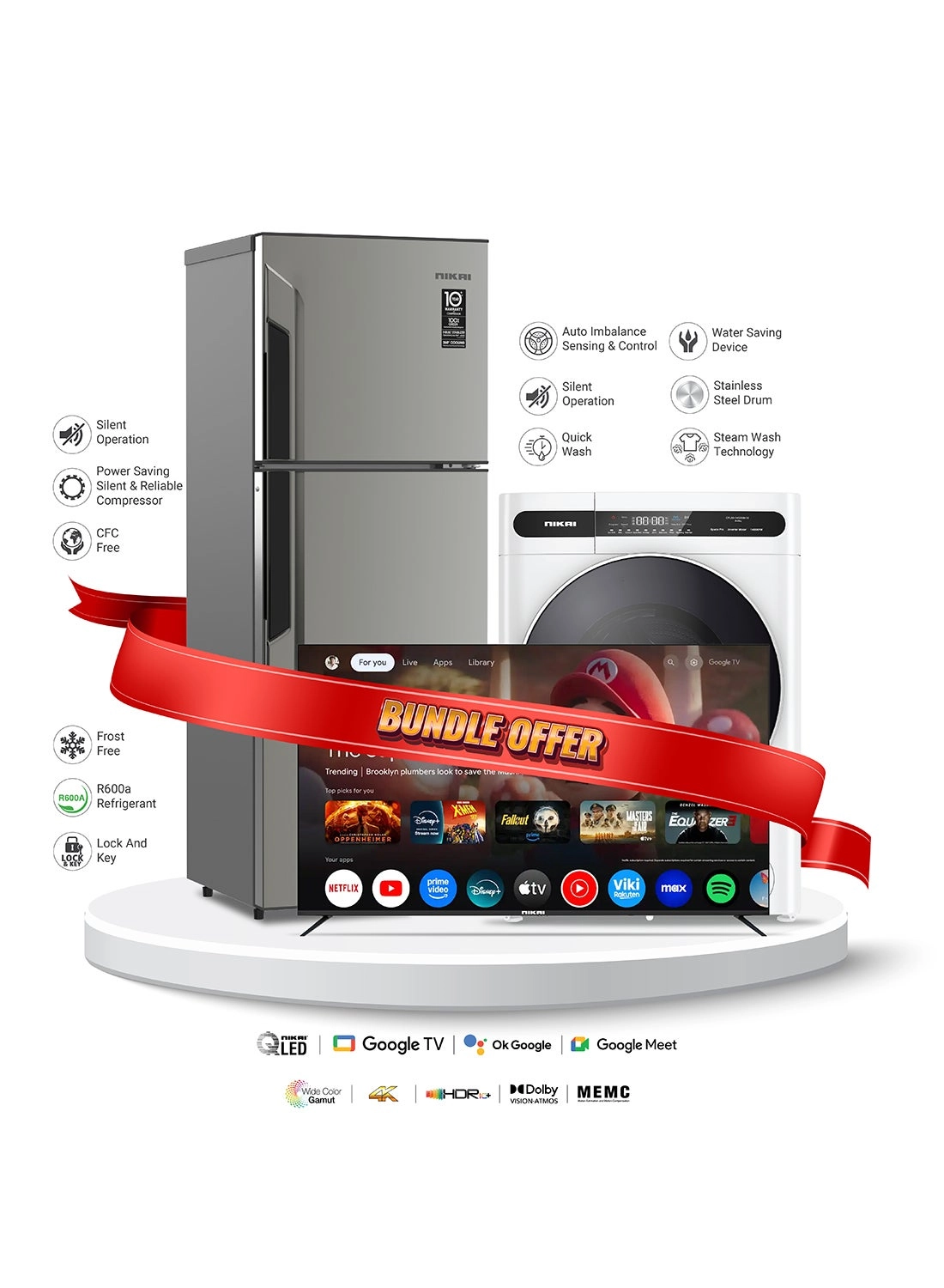 Nikai NRF500FSS + NWM805FDW + 55NIKGOOGLE
