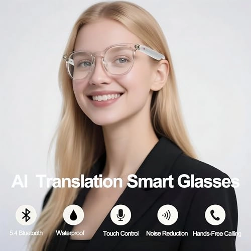 AI Smart Glasses - 140+ Languages Bluetooth