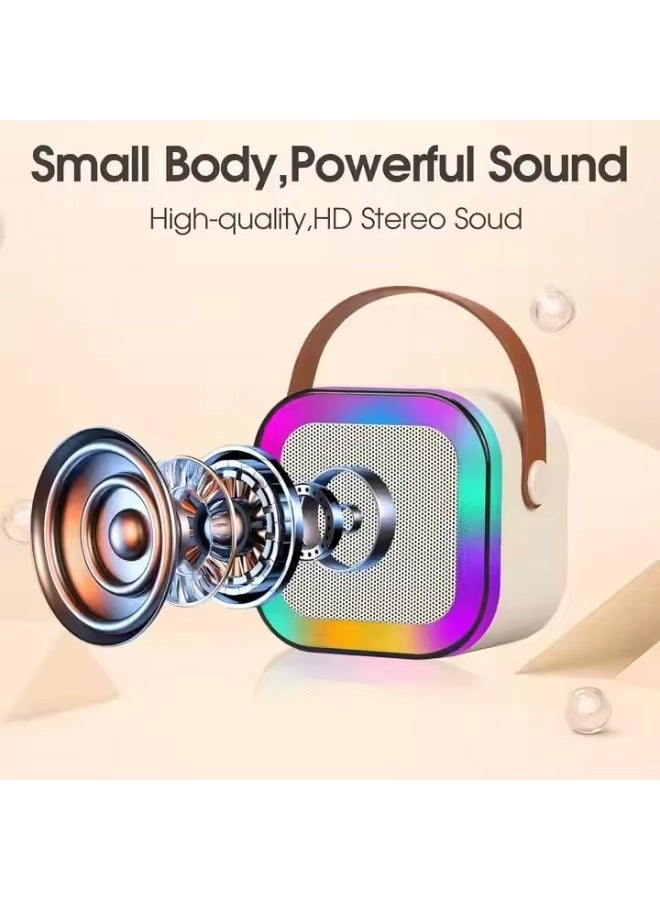 Karaoke Bluetooth Speaker - High Volume Wireless Dual Mic RGB Lights