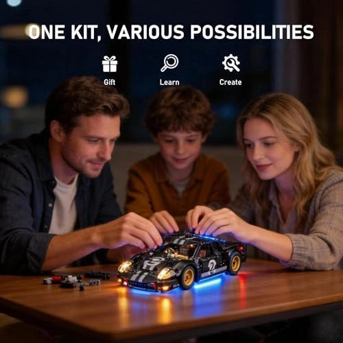 2.0 Light Kit - Compatible with Lego Speed Champions 1966 Ford GT40 MKII 42223