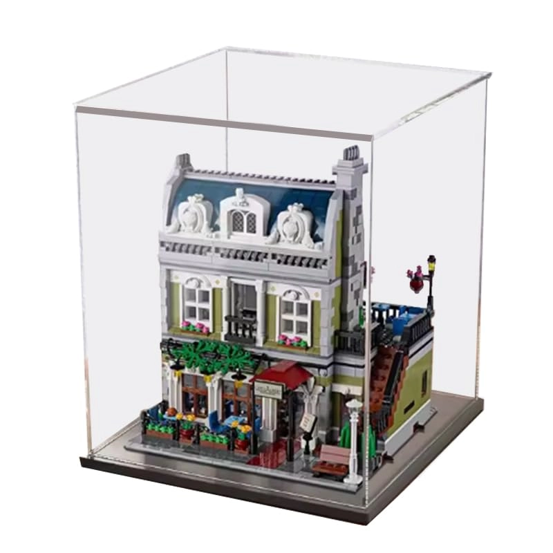 HCAEIOFJ Clear Acrylic Display Case (10243) - 11.02x11.02x13.38in. Black Bottom