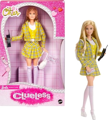 Cher Collectible Doll - Yellow Check Suit Backpack Mobile Phone Ages 6+
