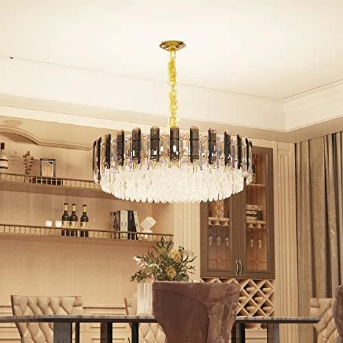 Round Crystal Chandelier - 6000K 4000K 3000K