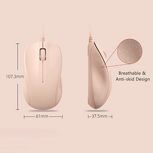 Silent Wired Computer Mouse - USB