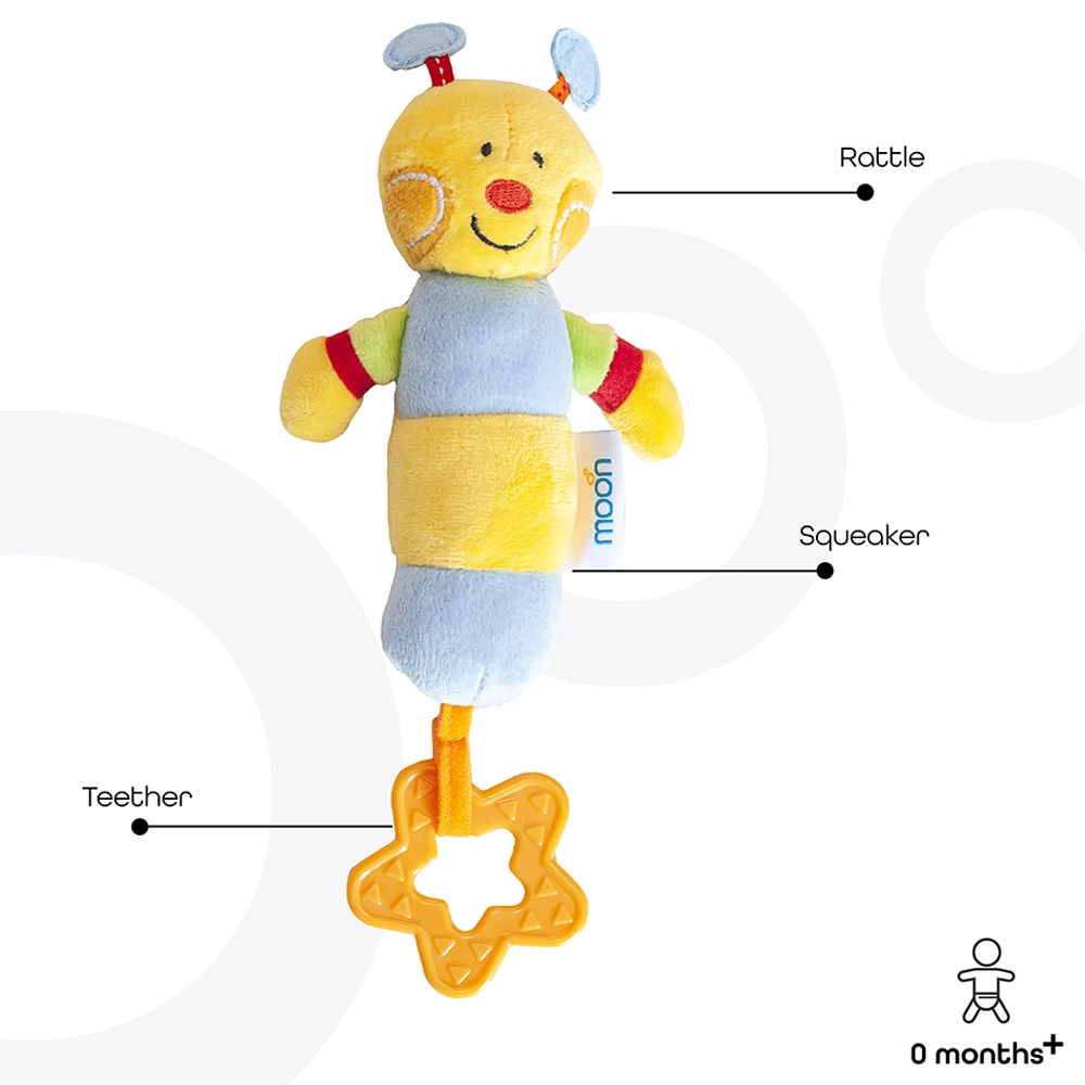 Soft Rattle Plush Toy - 3 to 24 Months fabric