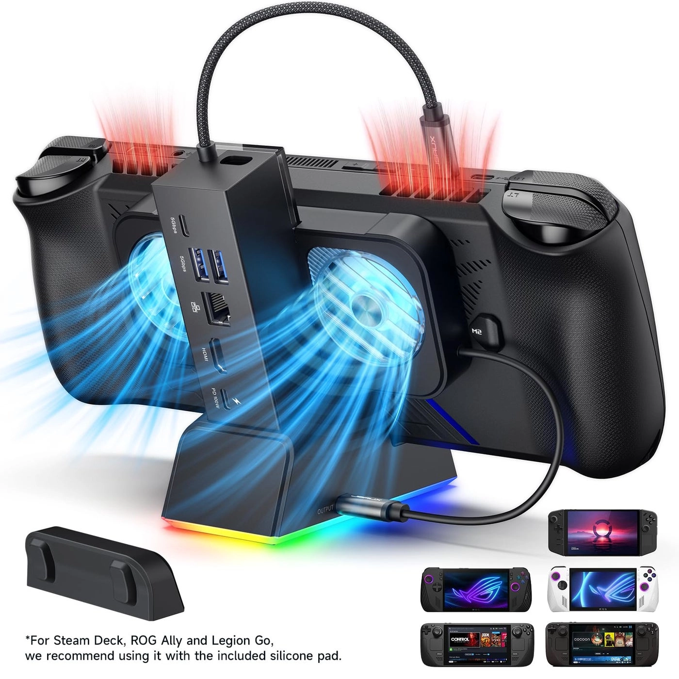 ROG Ally X Dock - ROG Ally X/ROG Ally/Steam Deck/Legion Go