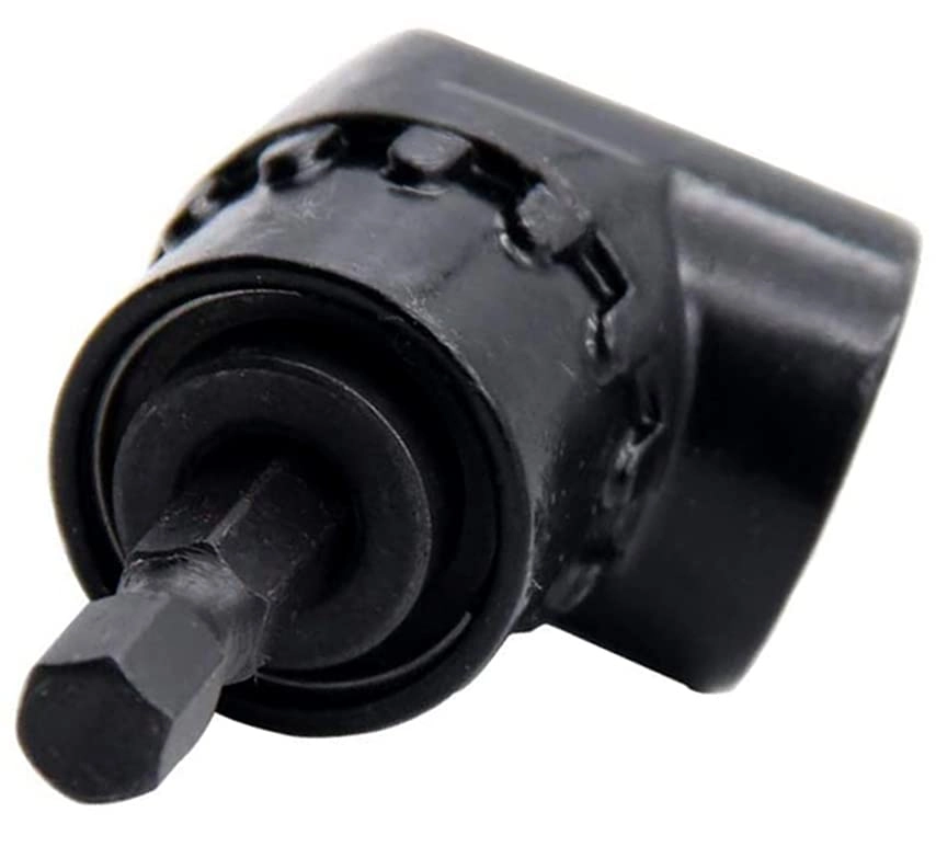 105 Degree Right Angle Drill Adapter - Black 1/4" Hex