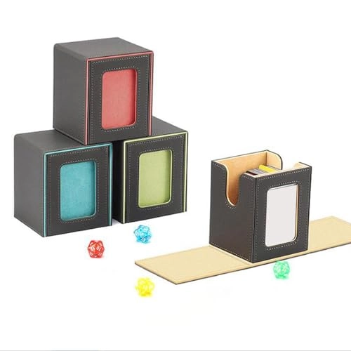 Trading Card Deck Box - PU leather Red