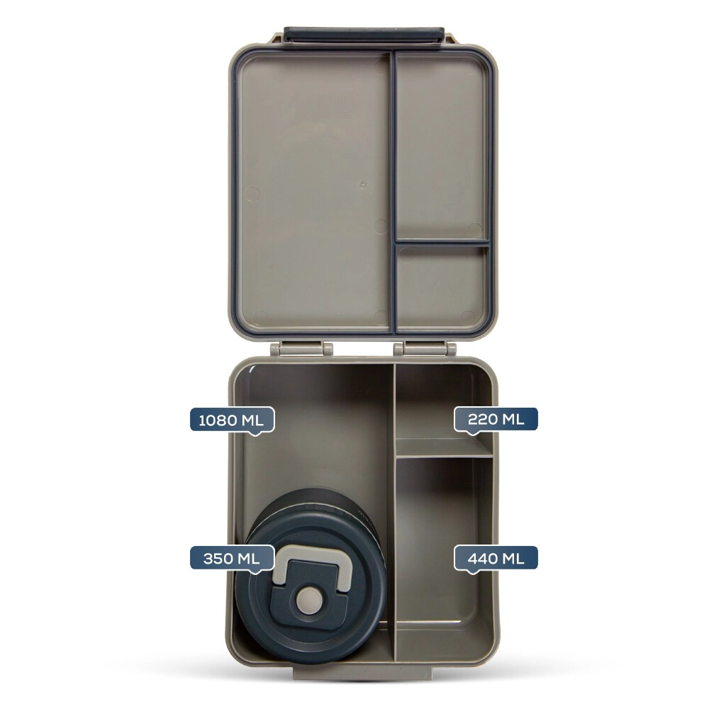 Bento Lunch Box - Adventure Sage 1.74L + Steel Food Jar - 0.35L + Lunch Bag