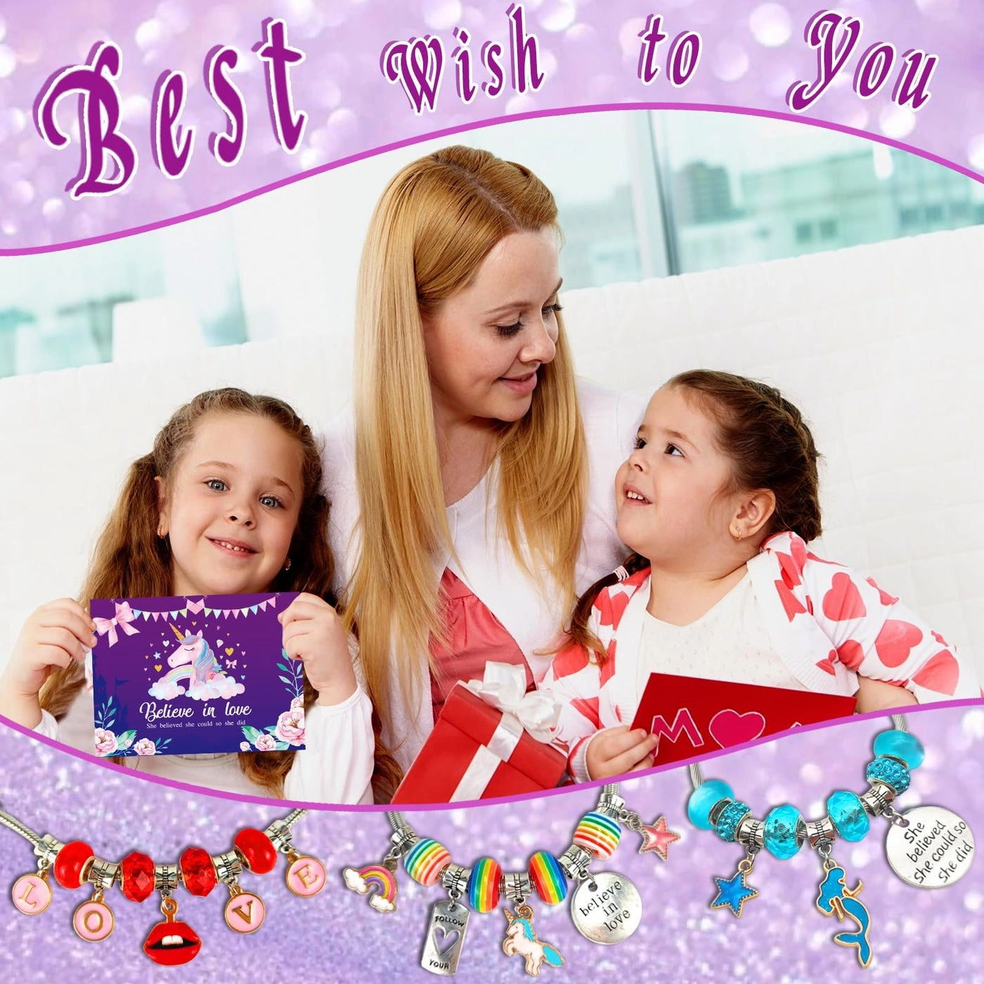 TWM - Multicolor Charm Bracelet Jewelry Making Kits