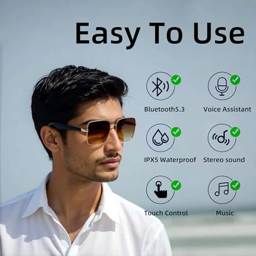 GT30 - Pilot Smart Glasses Bluetooth 5.4 Polarized Brown Lens