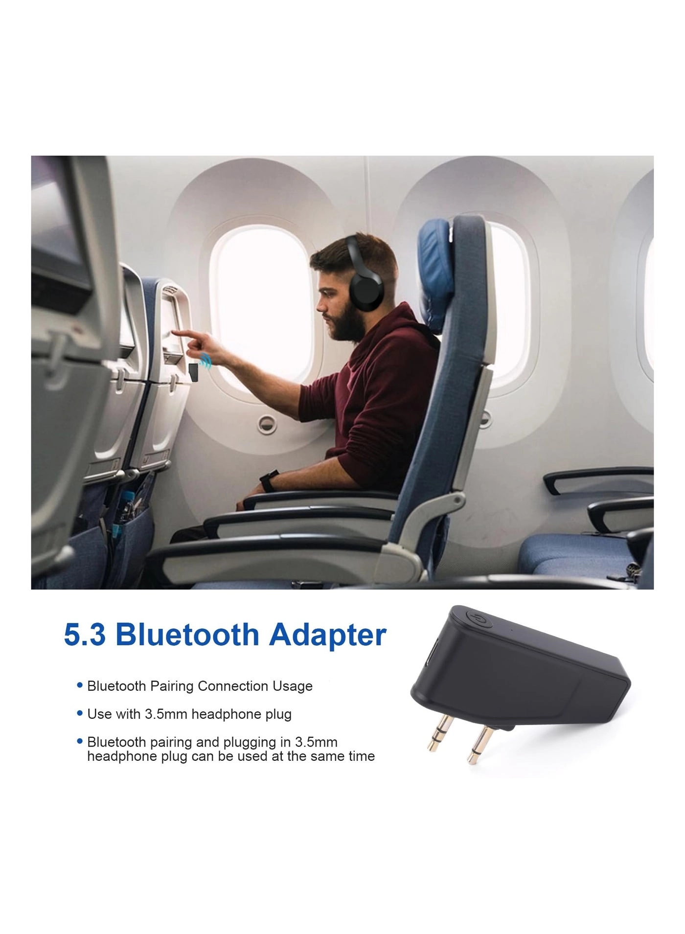 Bluetooth Adapter - Bluetooth 5.3 Type-C Battery