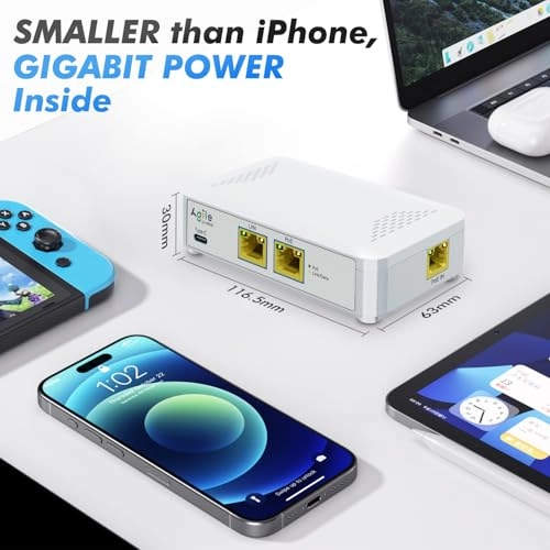 PoE to USB C Switch - 60W 1 Ethernet Port 802.3af/at 1000 Megabits Per Second