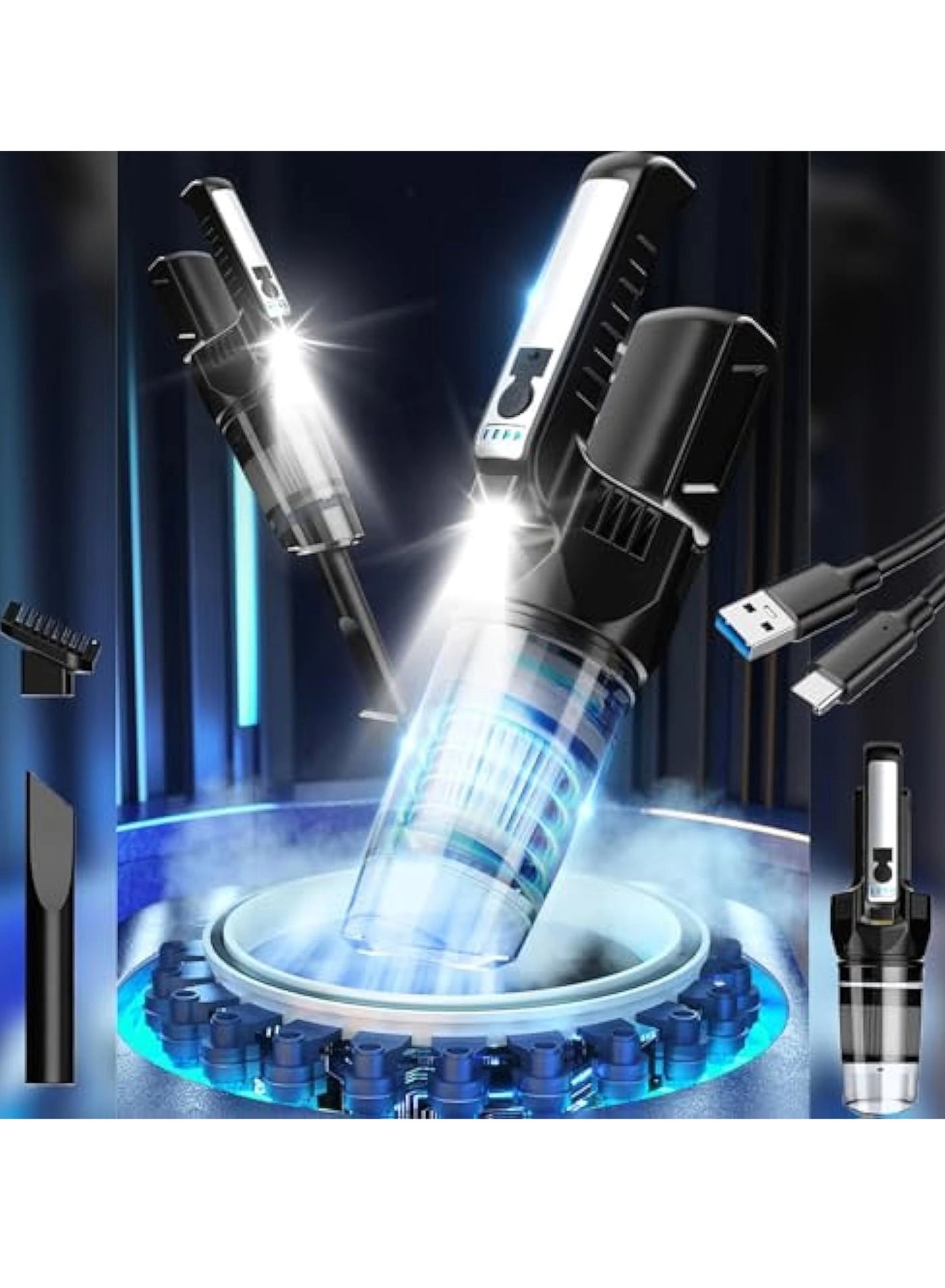 KASTWAVE Handheld Car Vacuum Cleaner - 4000mAh