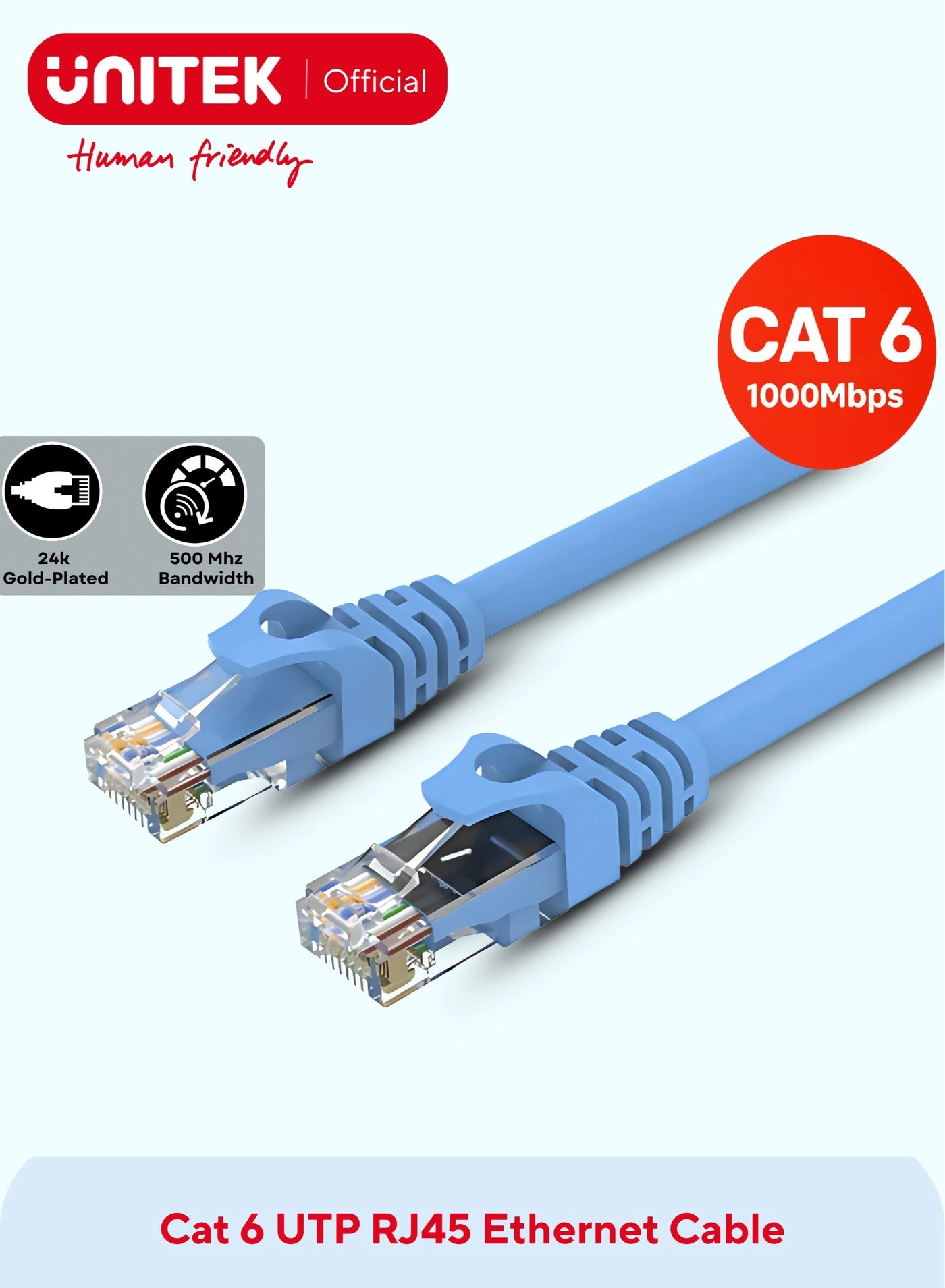 Cat 6 UTP RJ45 Ethernet Cable - 1 m