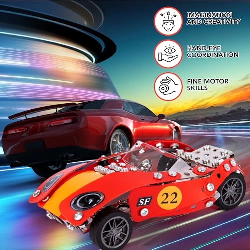 Metal Model Car Building Kit - 230 pcs