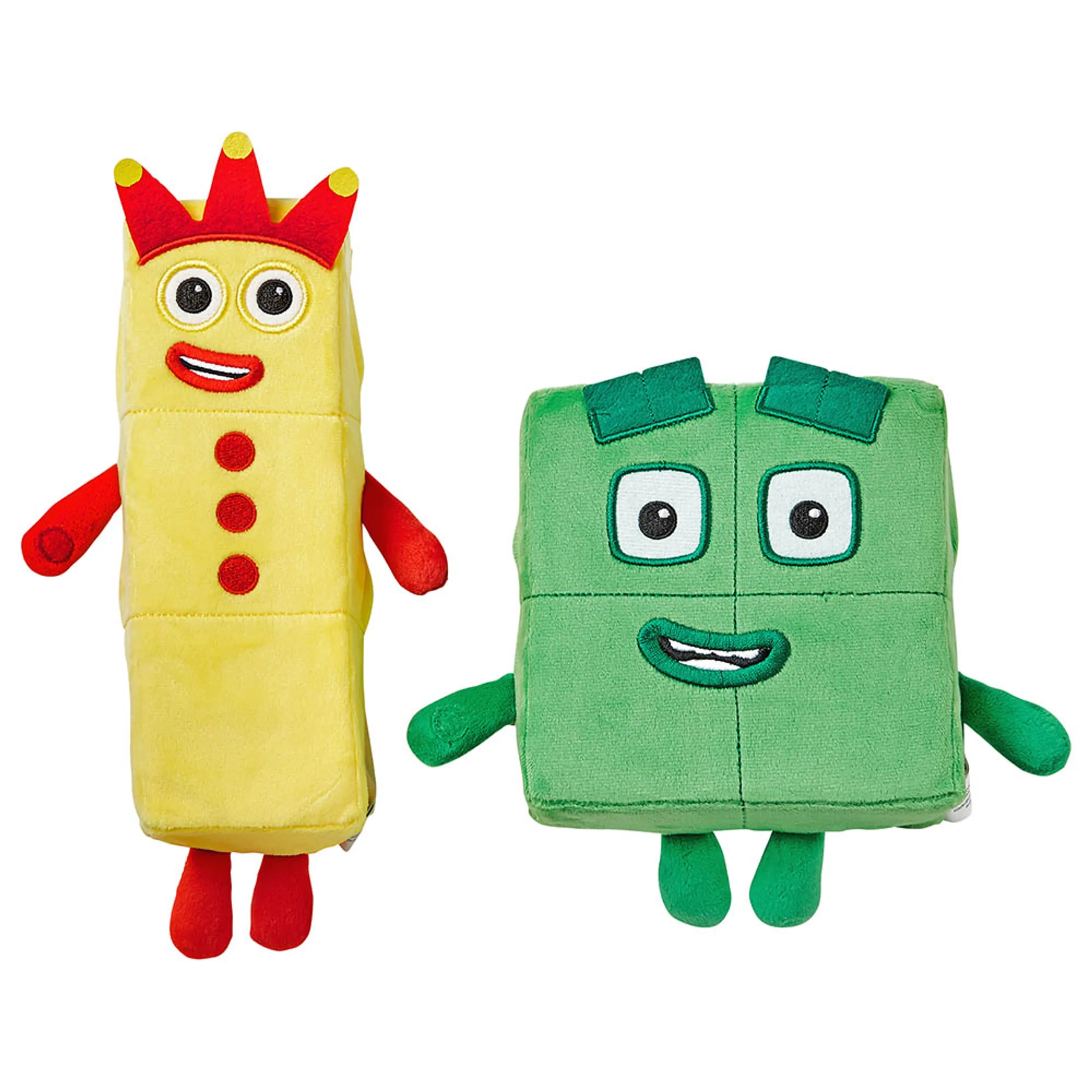 Learning Resources Numberblocks Three & Four Plush Toys - Suitable for 18 months & above 2pcs