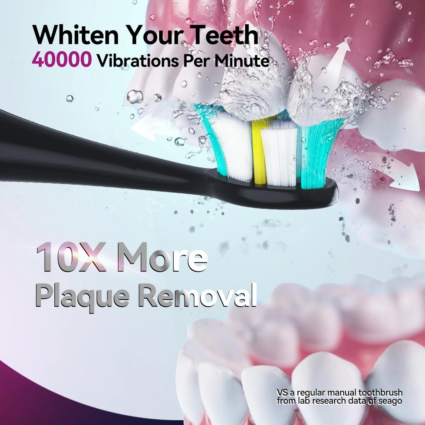 SG-2753 - Ultrasonic Rechargeable 8 Brush Heads 5 Modes