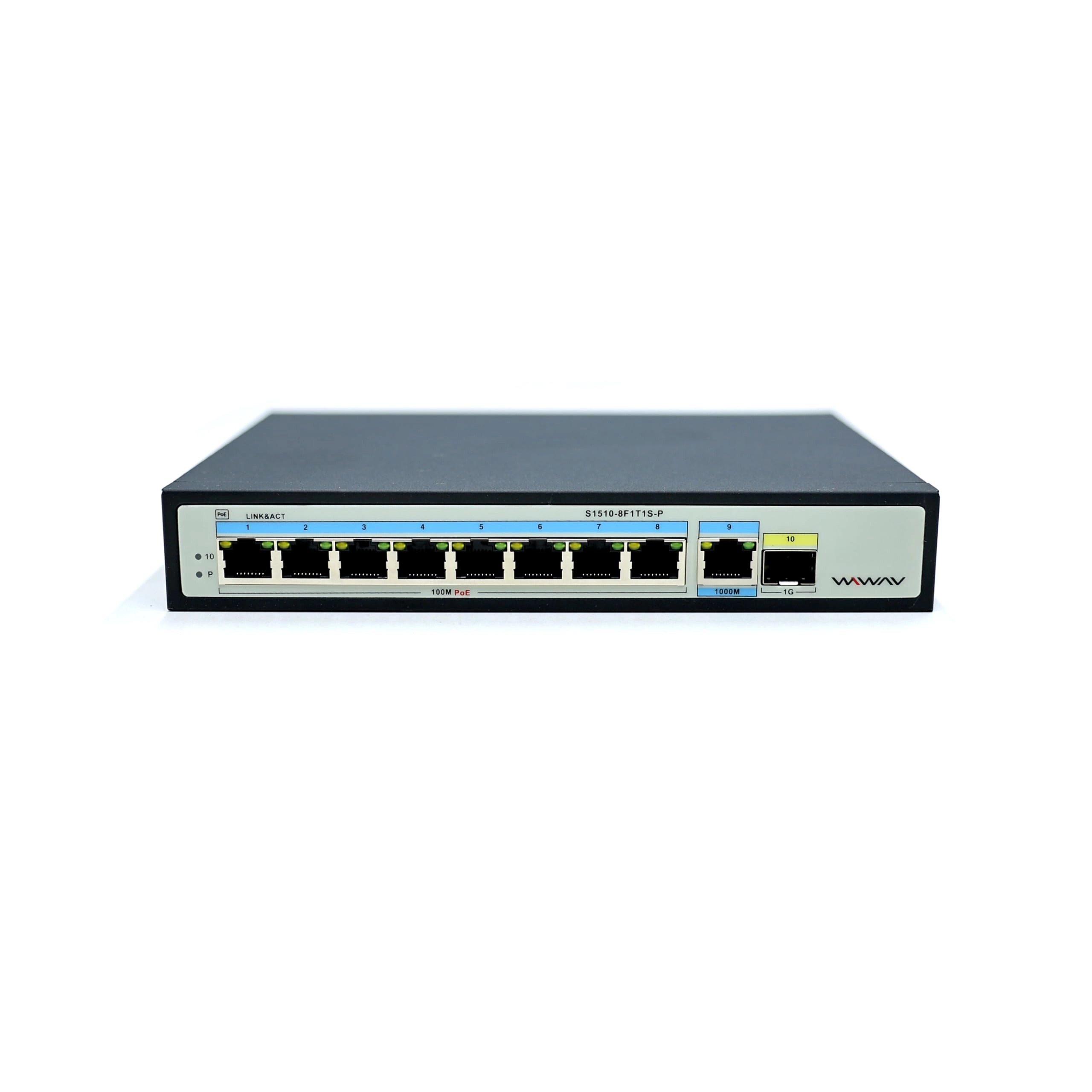 WIWAV INC. S1510-8F1T1S-P 10-Ports