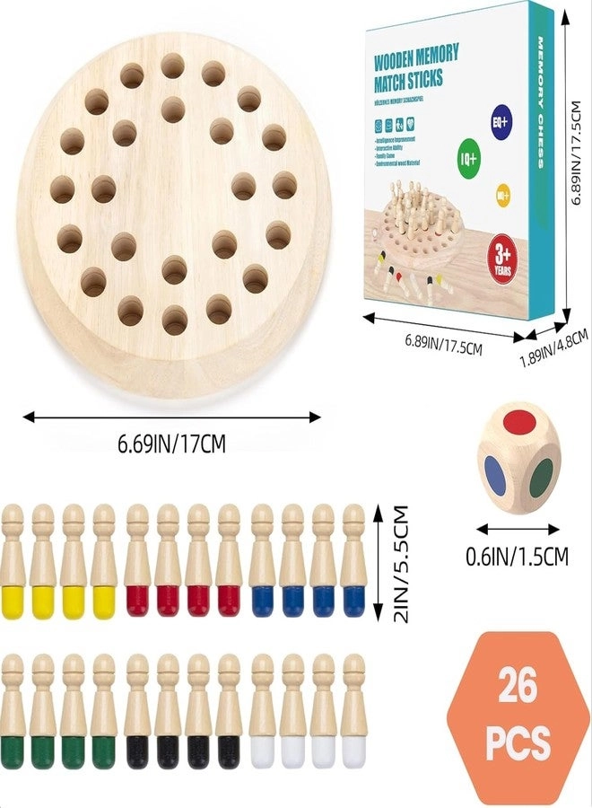 Memory Chess - Wooden Matchstick