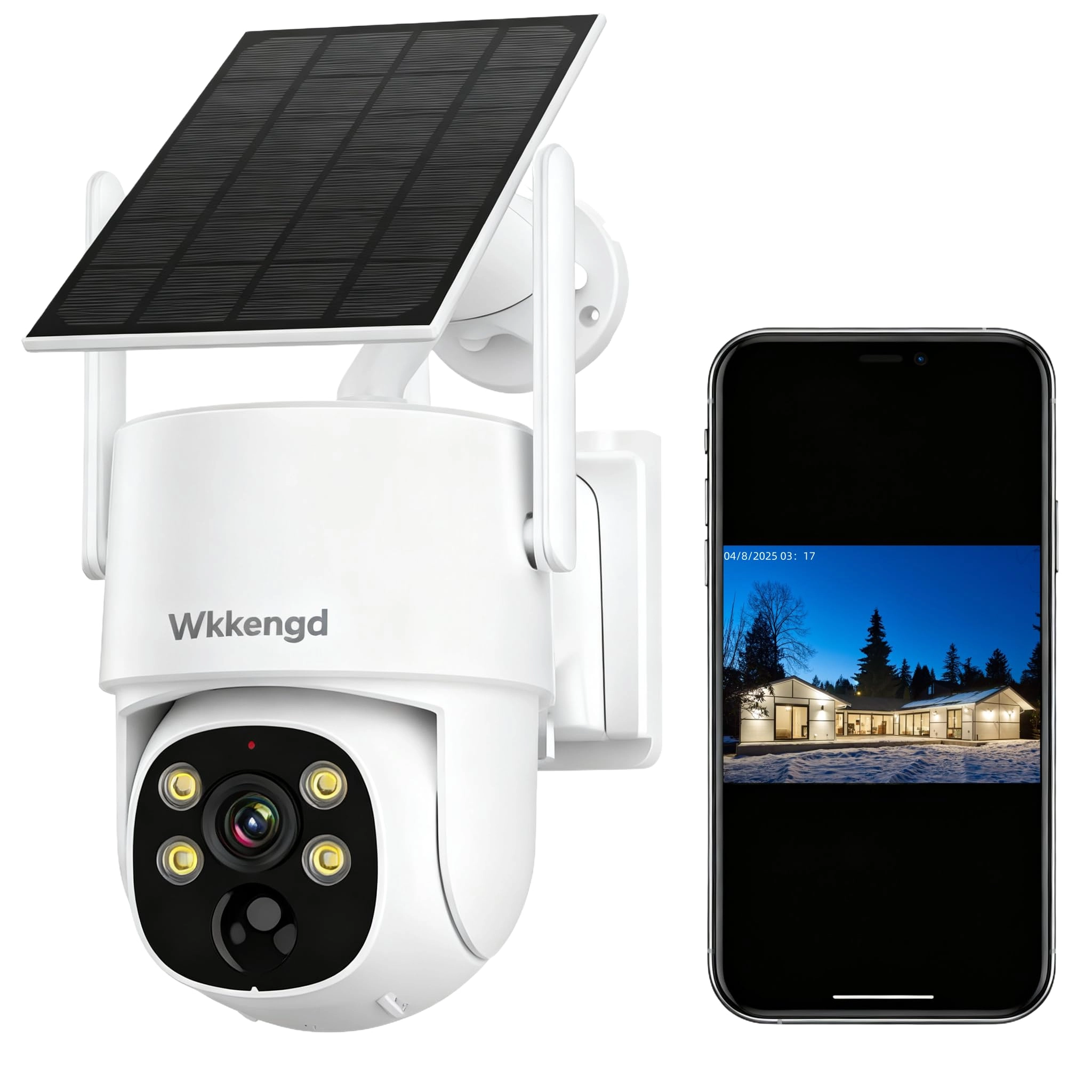 Wkkengd Solar PTZ Camera 1440p