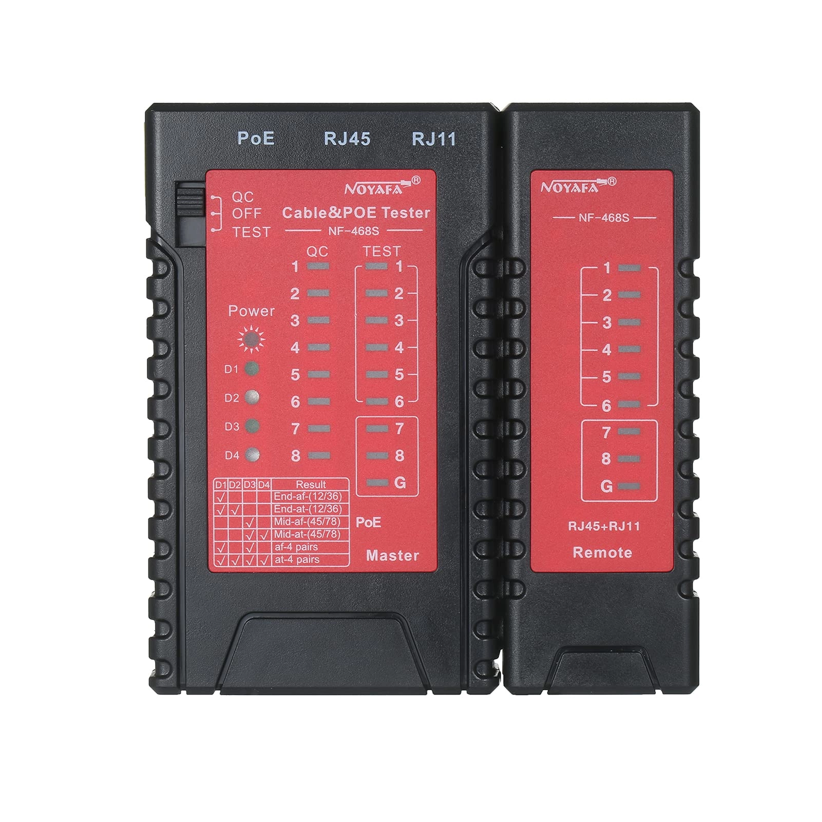 LSYYR Network Cable & PoE Tester - RJ45 RJ11 RJ12 PoE