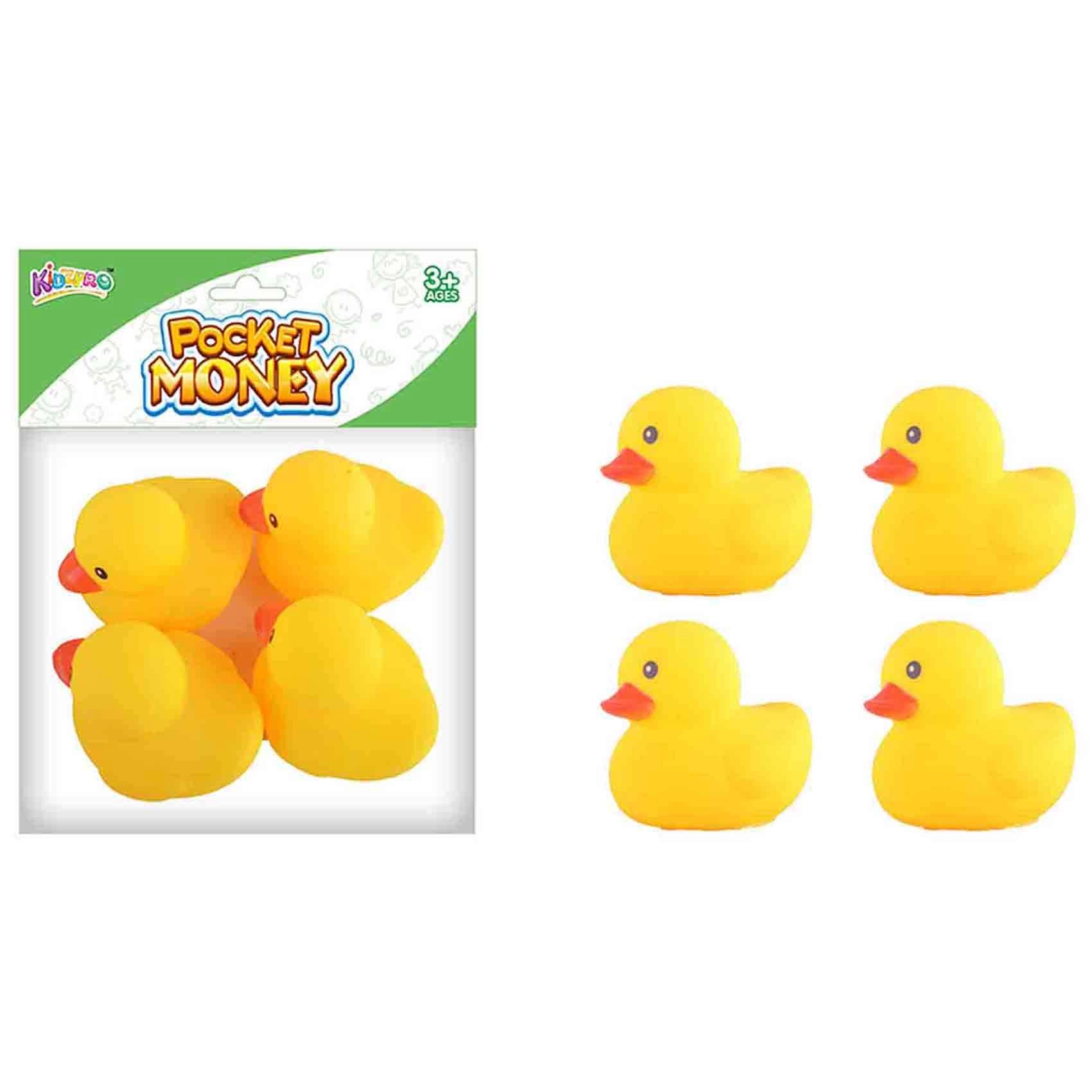 Duck Floating Bath Toys - 4pcs Bright Yellow
