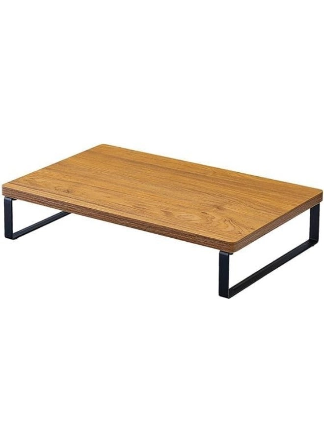 Wooden Monitor Stand - 39x25x8 cm Brown