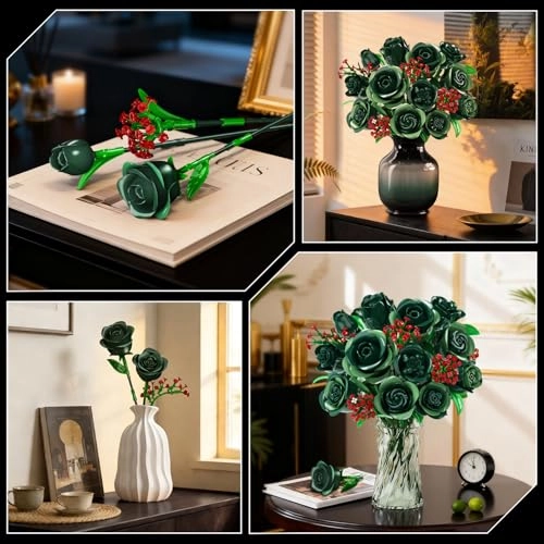 Bouquet Building - Green Rose 523 pcs