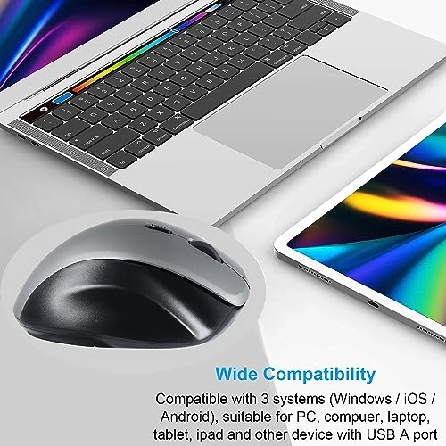Ergonomic Wireless Vertical Mouse - Bluetooth & USB Receiver