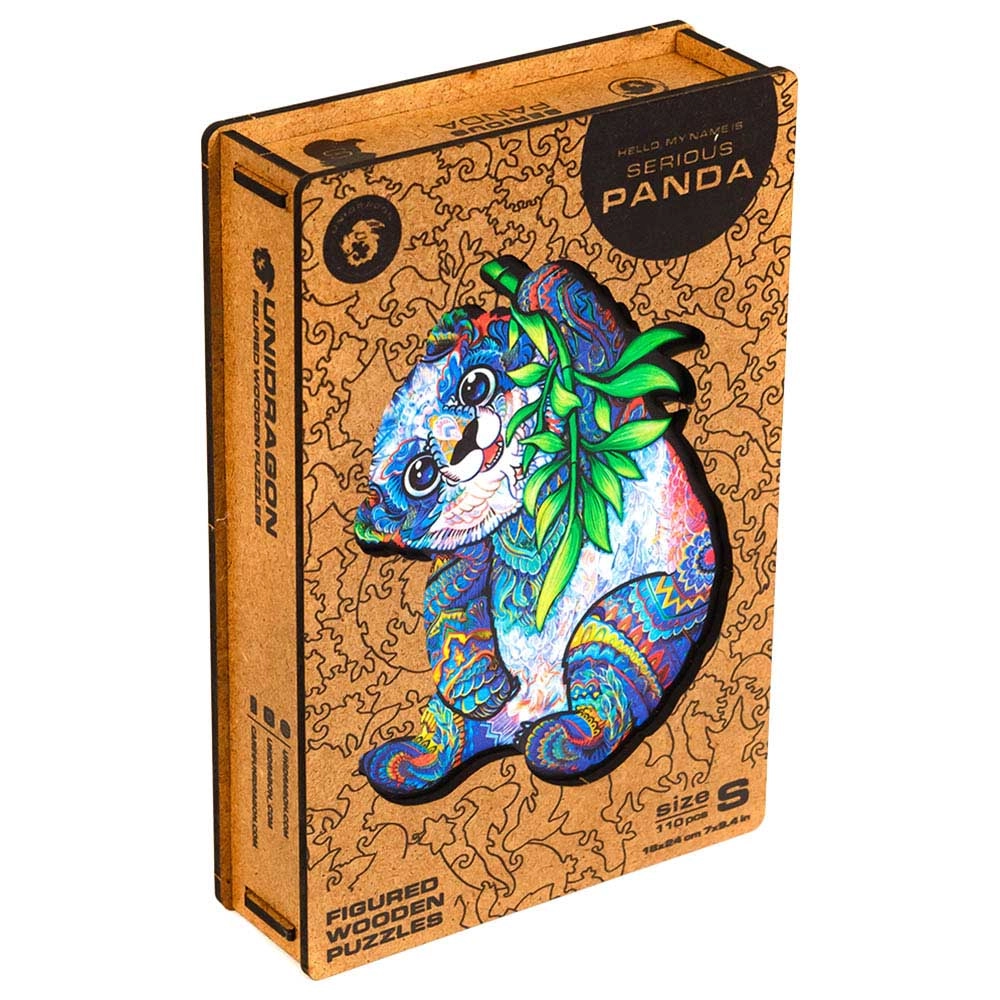 Unidragon Serious Panda Wooden Puzzle (4107390-PANDA_S) - 110 pcs