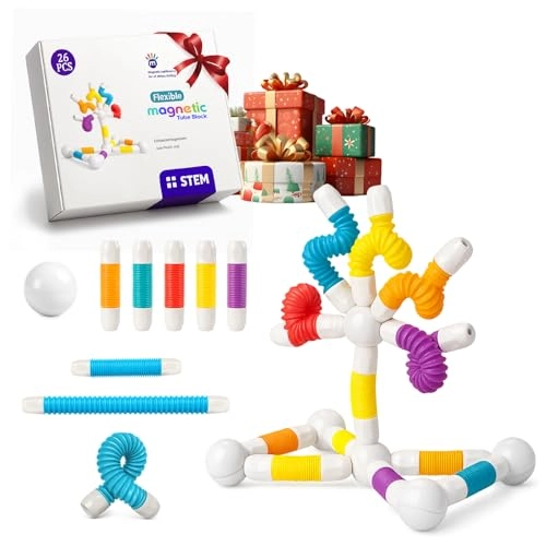 Magnetic STEM Tube Builder - 36 months - 14 years 26 pieces