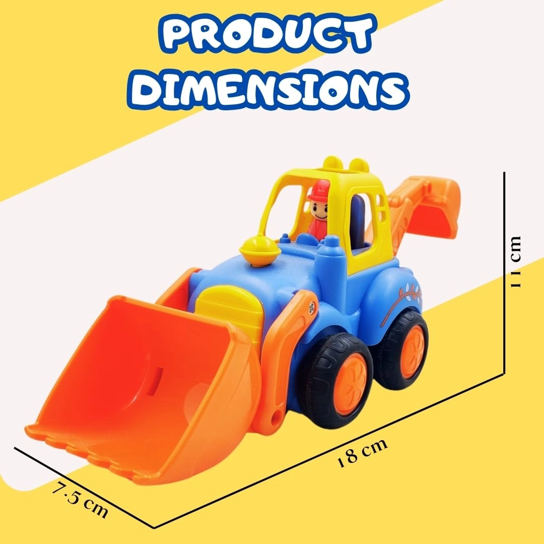 Construction Bulldozer - Friction-Powered Movable Joints