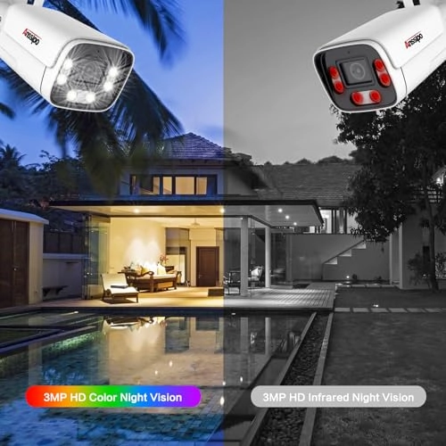 Wireless Security Camera System - 4 8CH 2304X1296P