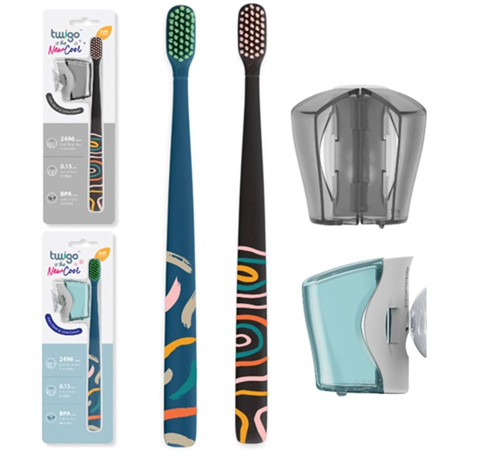 Flipper Twigo Toothbrush - Soft + Toothbrush Cover