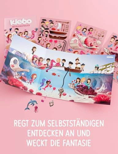 Mermaid Sticker Book Reusable 100 pcs
