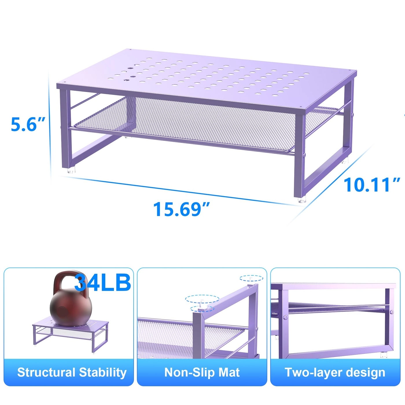 Monitor Stand Riser - 2-Tier 15.7*10.2 inch