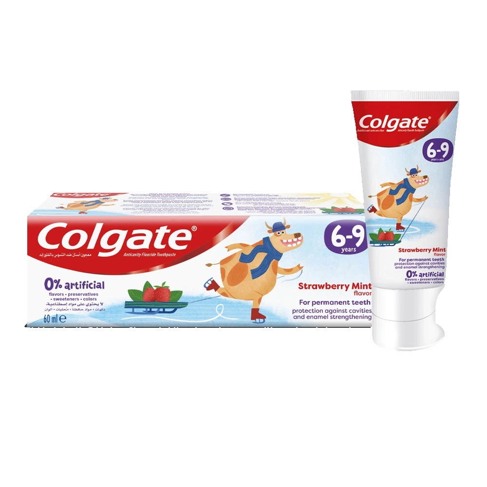 Colgate Natural Strawberry Mint Toothpaste 6-9 years 60ml