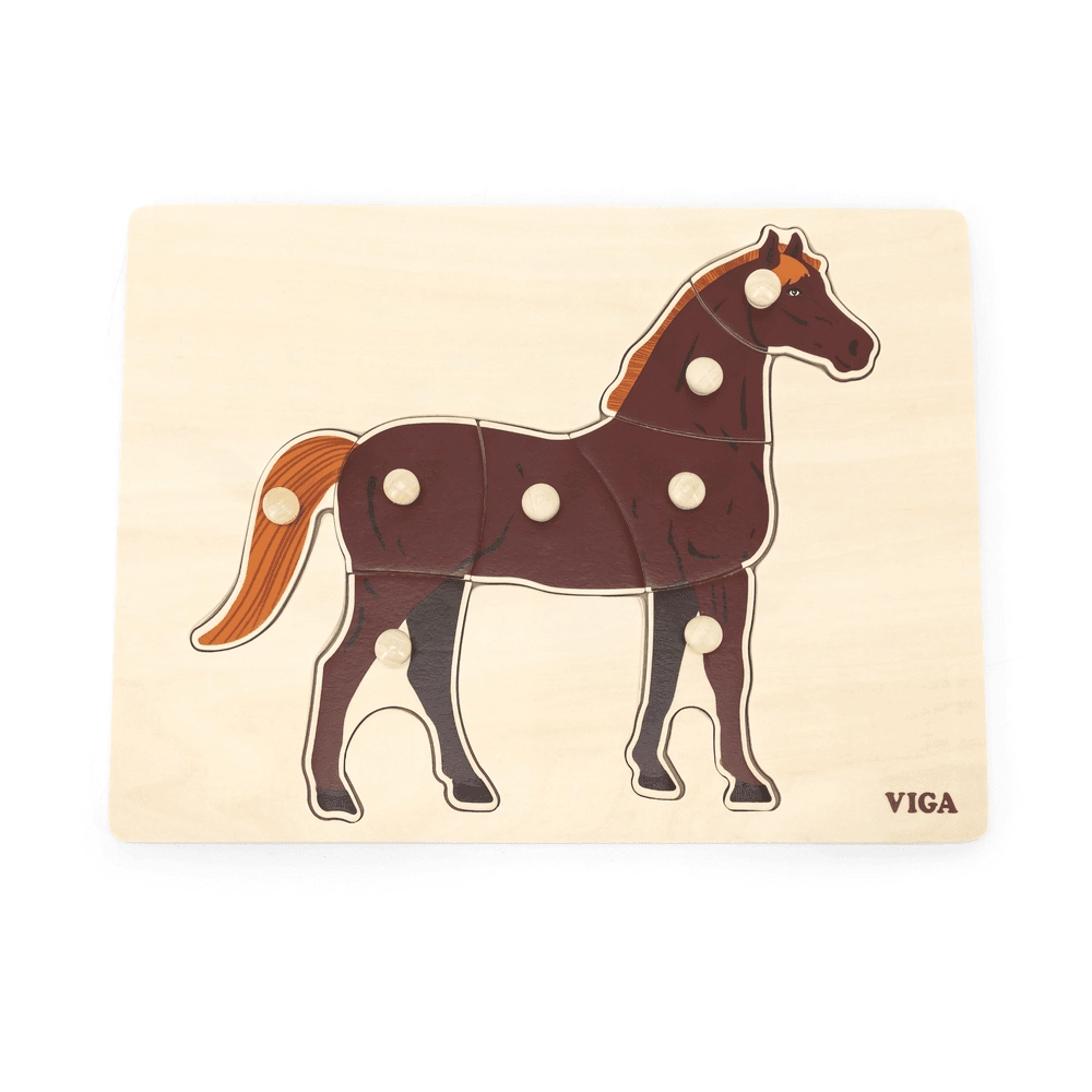 Montessori Puzzle Horse - 3 +