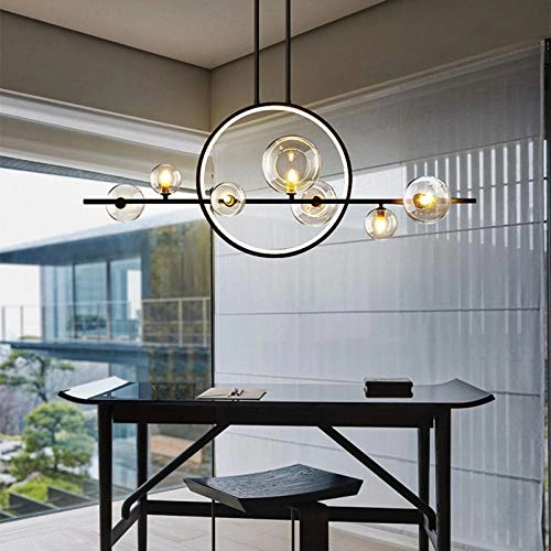 Bubble Decorative Hanging Lighting Fixture - Black clear glass 10