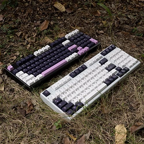 White Gray Yellow Keycaps Set - Wired