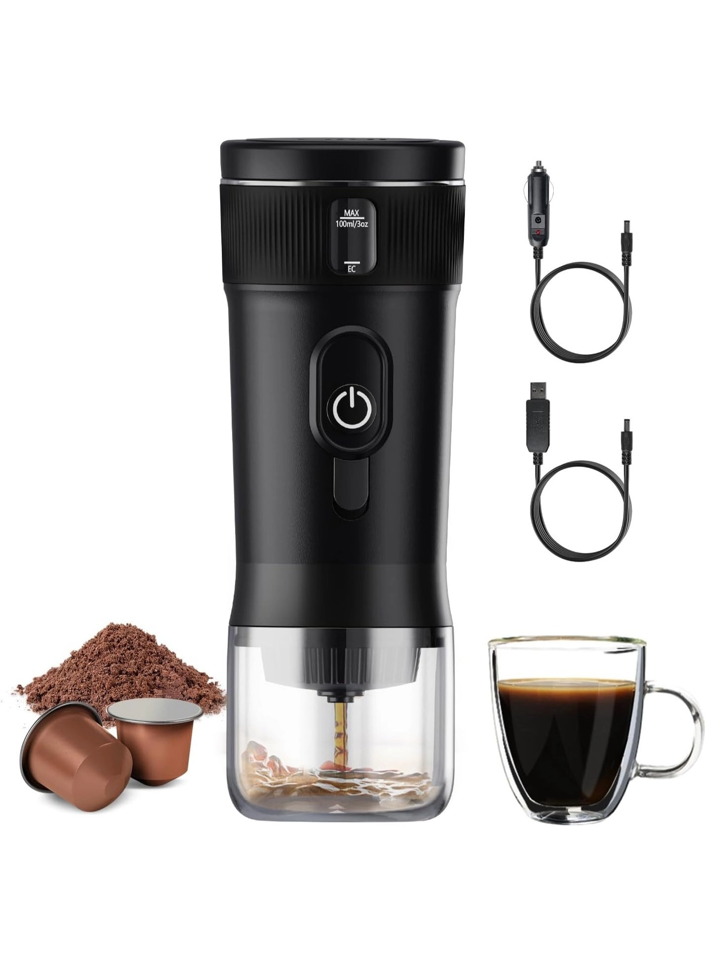 MIUI Portable Coffee Maker - 100ml N-Type Capsules Coffee Powder