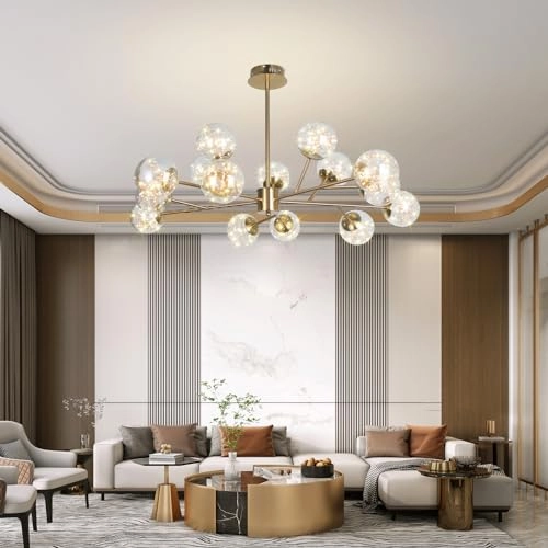 Sputnik Chandelier - 15-Light Gold 90W