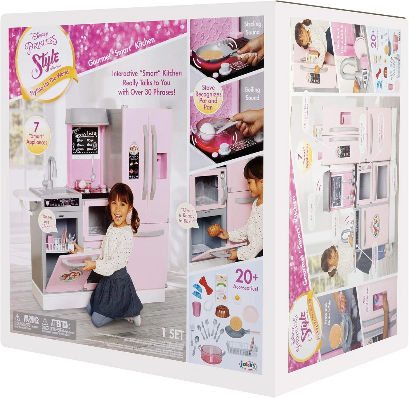 Disney Princess Style Collection Interactive Smart Kitchen Playset - 20+ pcs