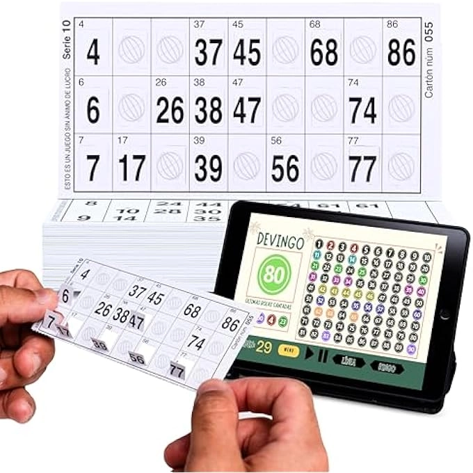 rayihni REUSABLE BALLS DIE CUT BINGO CARDS - 90