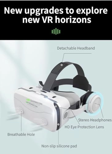 3D Virtual Reality Headset - 4.7-7.2 Android/iOS Black