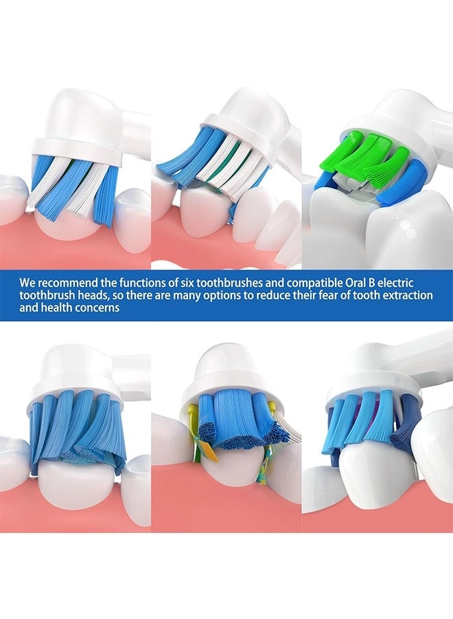 Replacement Toothbrush Heads - 8Pcs Black 7000Pro