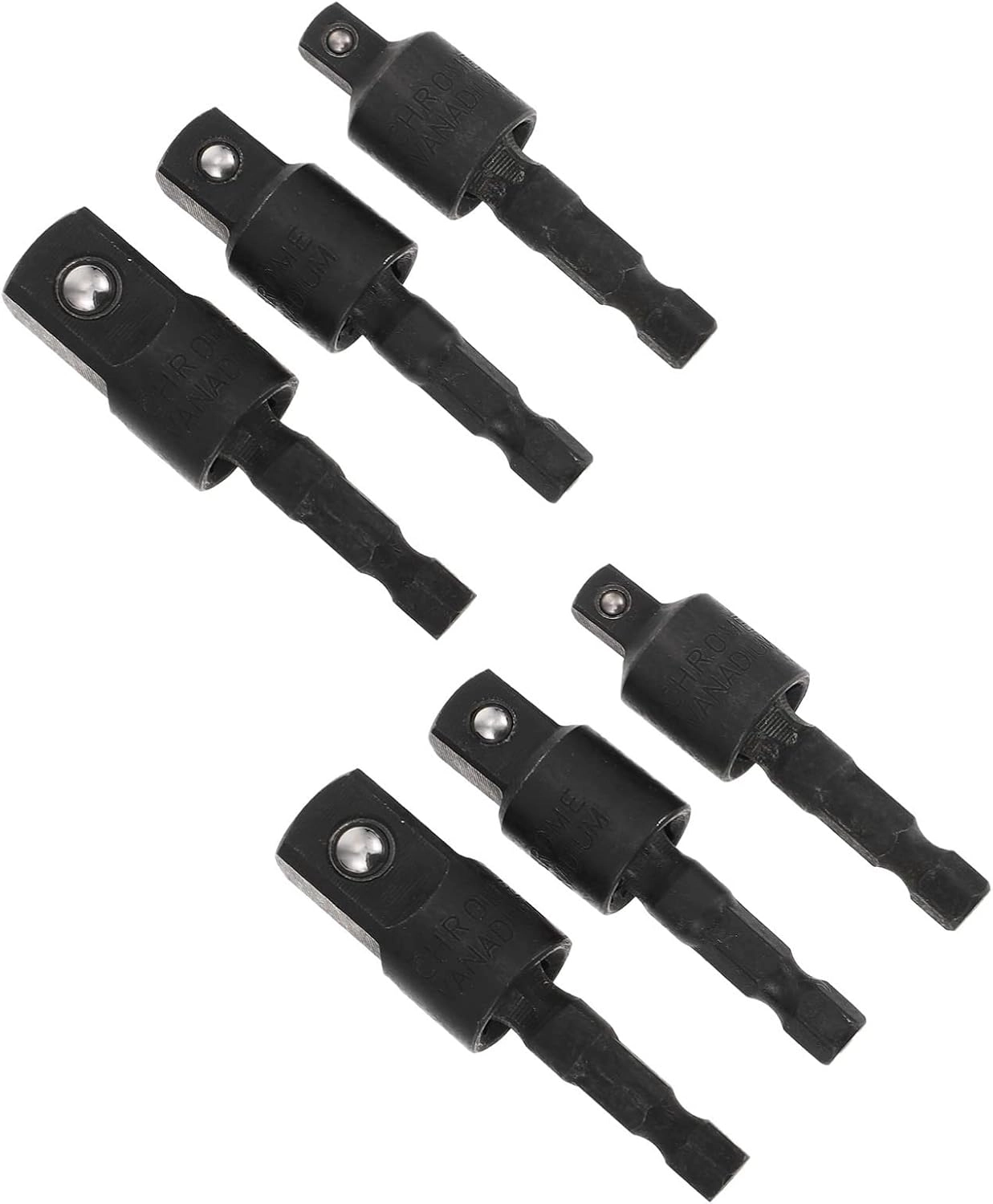 woobles Drill Adapter Set - 360 Degree Rotatable 1/4 Inch 3/8 Inch 1/2 Inch